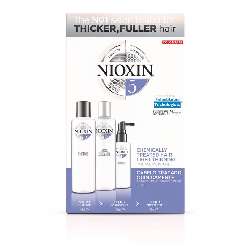Nioxin Sistema 5 - Kit de Tratamento Trial - Pequeno (3 produtos)